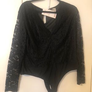 Black lace bodysuit